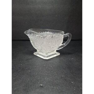 Indiana Glass‎ Tiara Creamer, Sandwich Glass, Daisy Scroll, Vtg Floral Serveware
